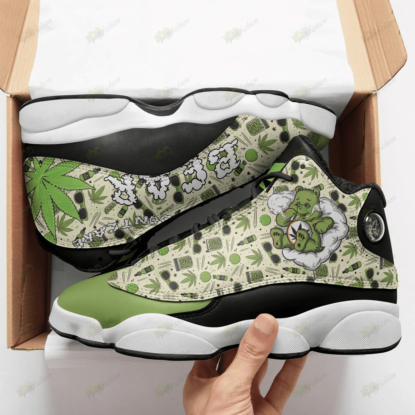WEED AIR JORDAN 13 SNEAKERS JD13 XIII SHOES 18092107.CXT