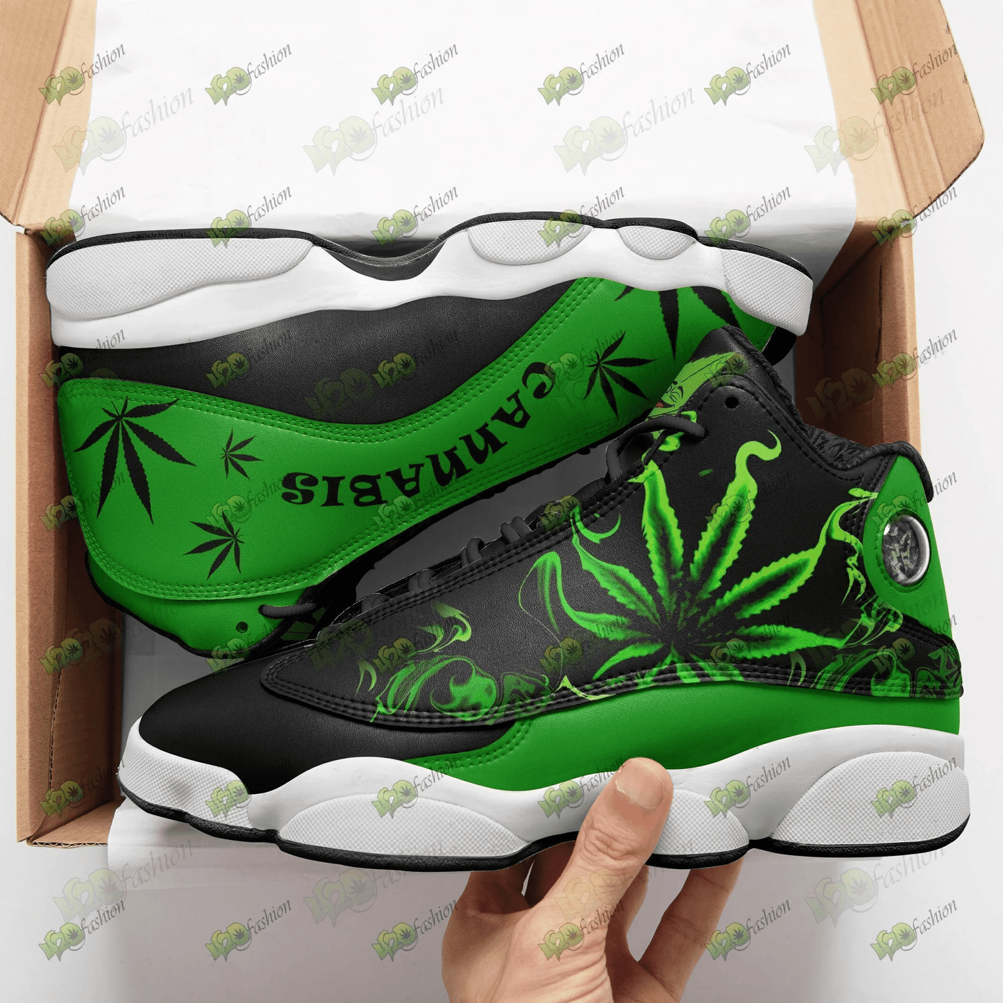 WEED AIR JORDAN 13 SNEAKERS JD13 XIII SHOES 18092105.CXT