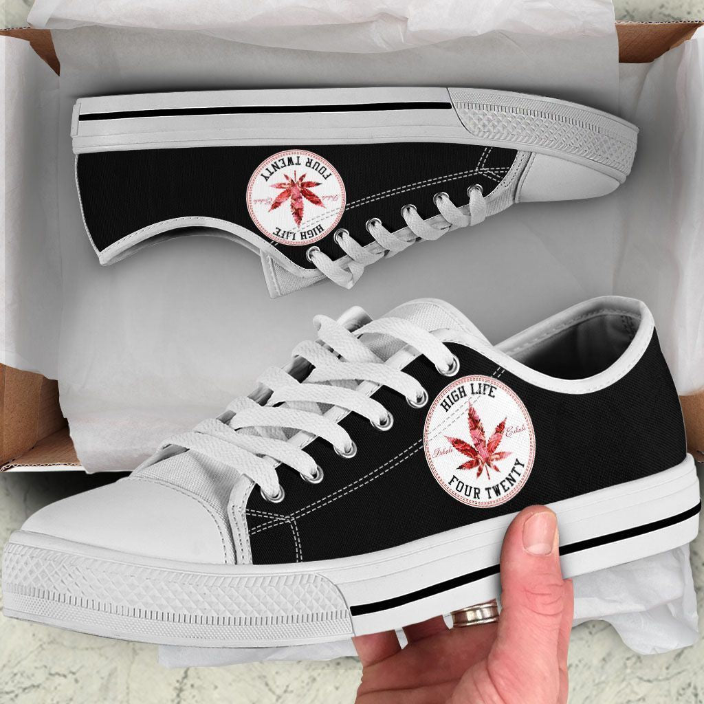 weed high life four twenty Low Top Canvas Shoes Sport