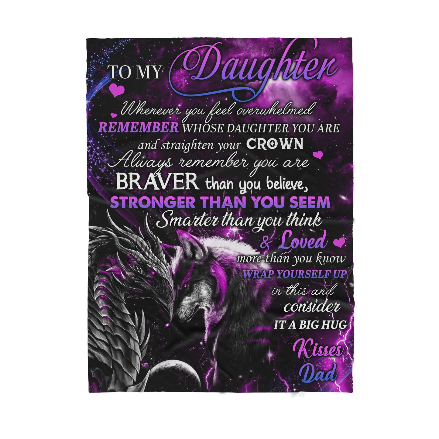 To My Daughter Sherpa Blanket