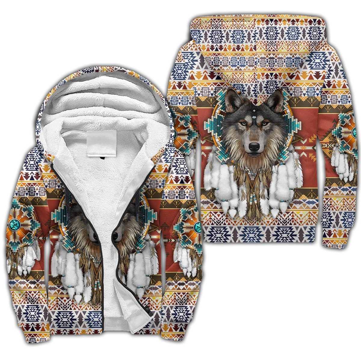 Wolf Native American 3D All Over Printed Unisex Shirts