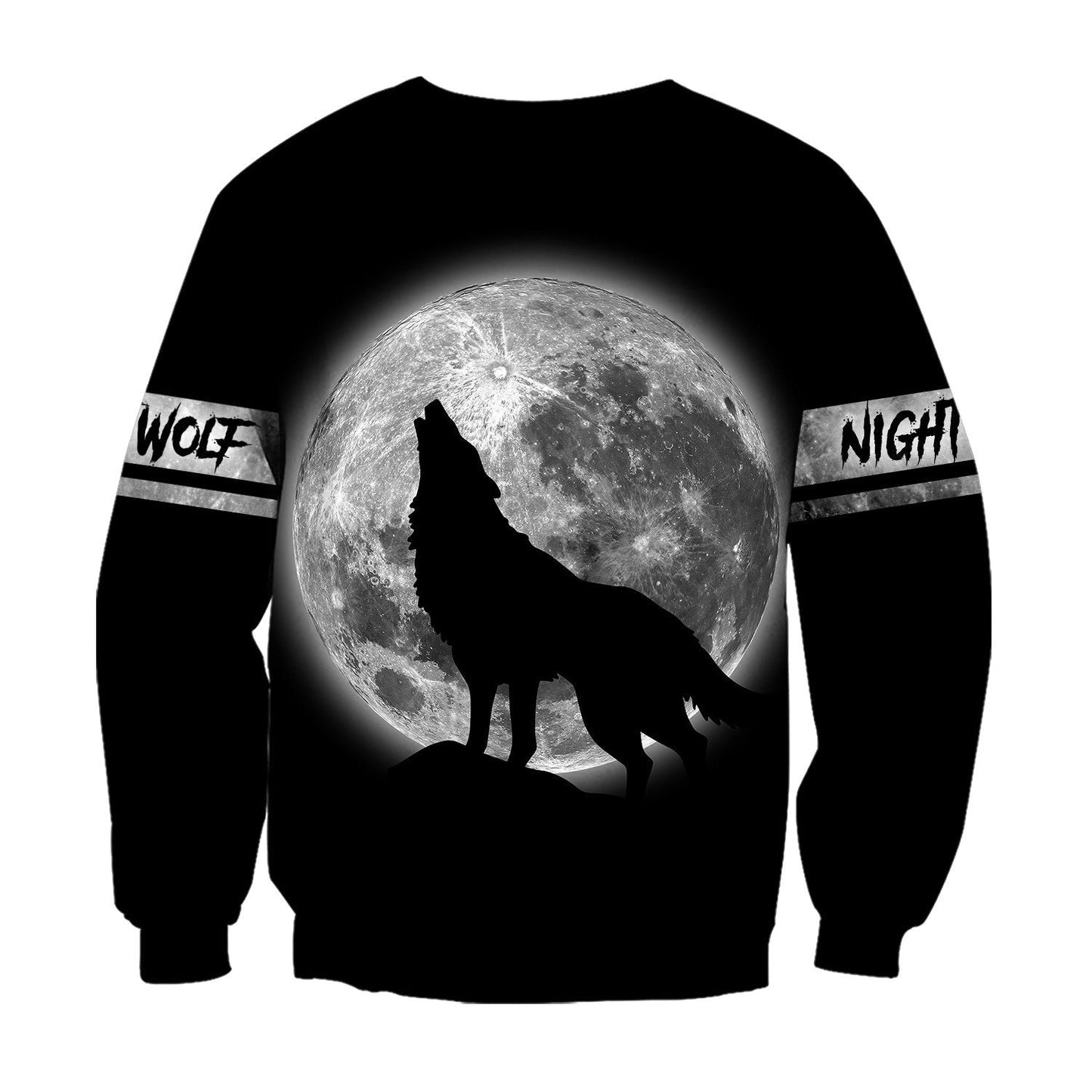 Wolf in Moon 3D All Over Printed Shirt for Men and Women