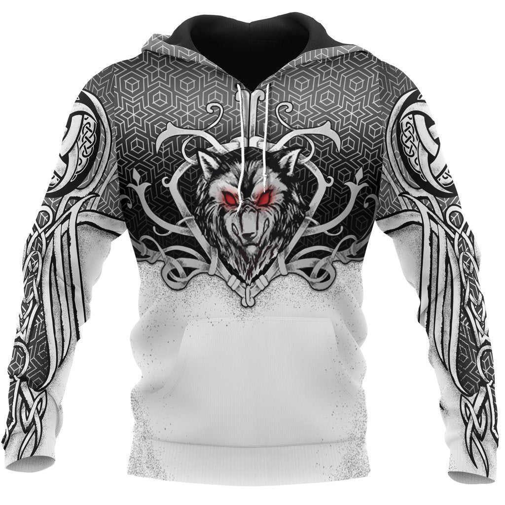 Viking Hoodie - Wolf And Guard - Amaze Style™-Apparel
