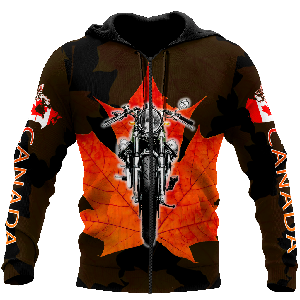 Canada Motorcycle 3D Hoodie HHT29072001-LAM-Apparel-LAM-Zipped Hoodie-S-Vibe Cosy™