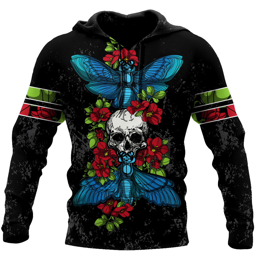 Butterfly Love Skull 3D all over printed for man and women QB05192001 - Amaze Style™-Apparel