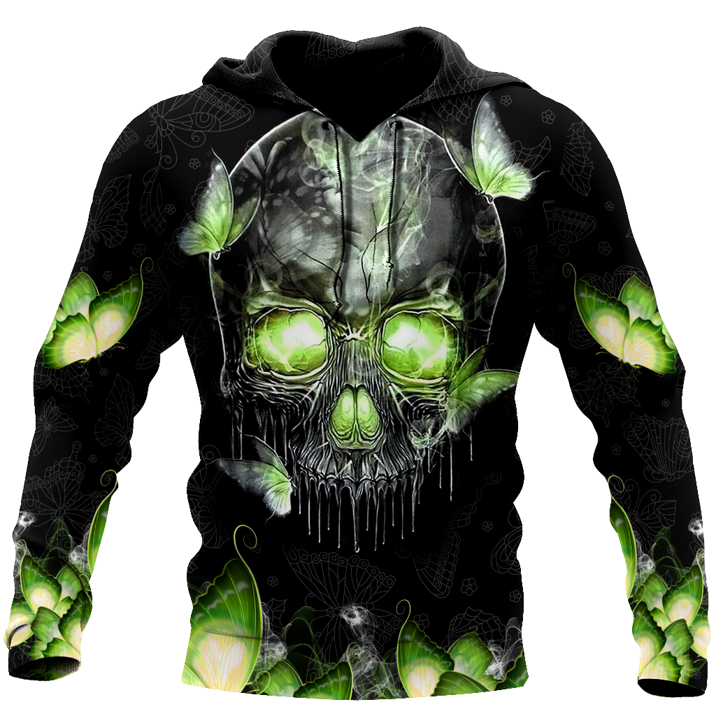 Butterfly Love Skull red 3D all over printed for man and women QB06152001