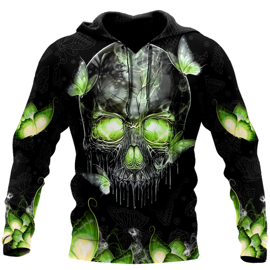 Butterfly Love Skull red 3D all over printed for man and women QB06152001