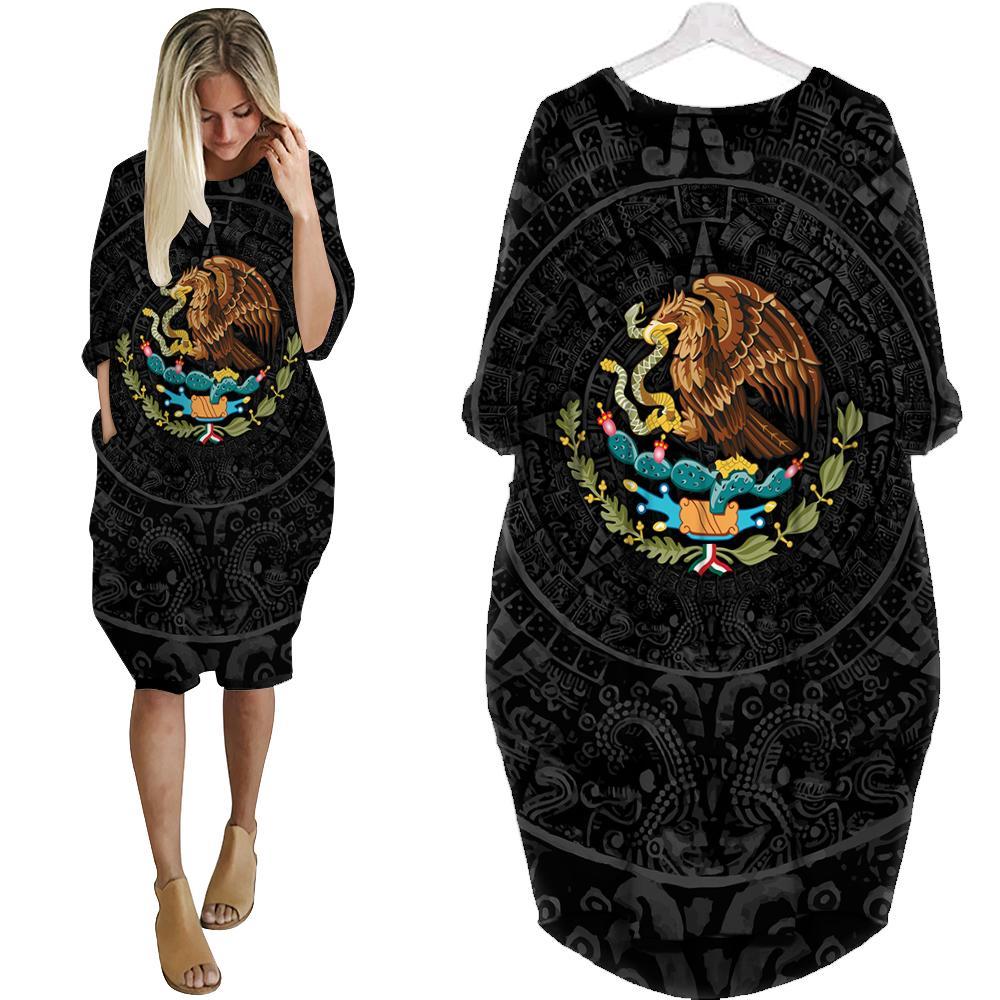 Aztec Mexico Batwing Pocket Dress