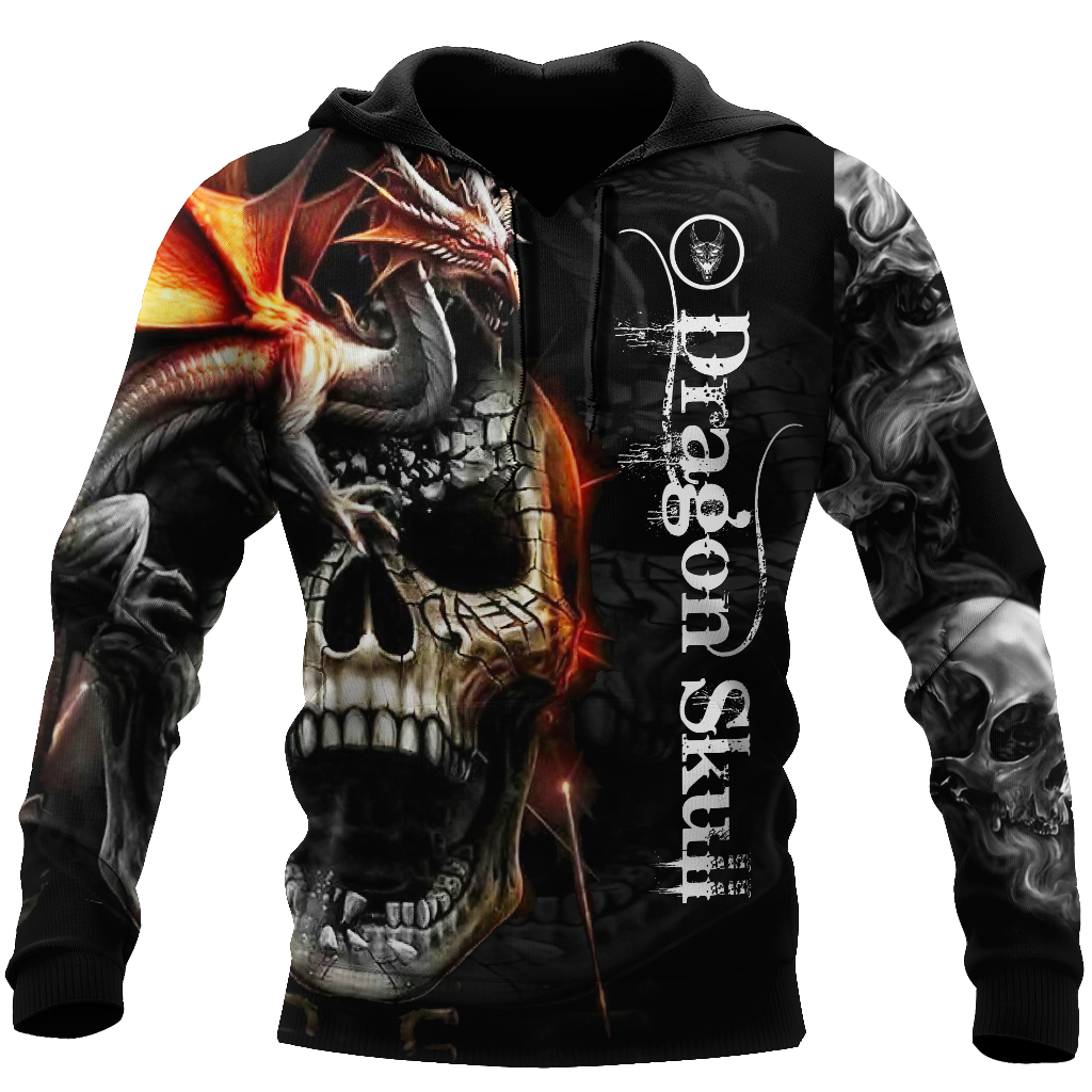 Awesome Dragon On Skull Hoodie For Men And Women MEI