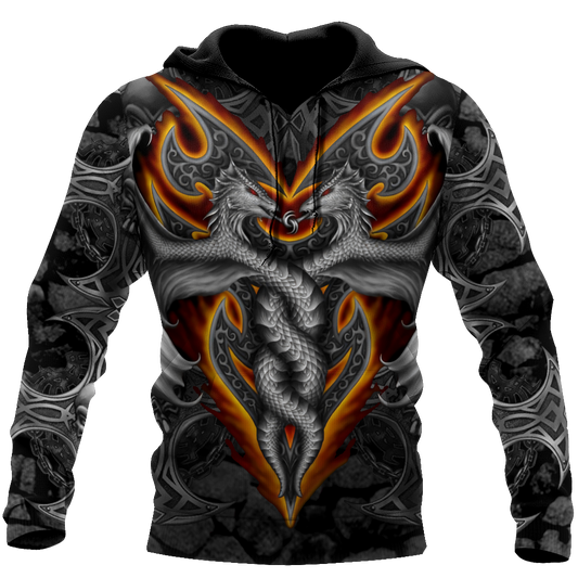 Armor Tattoo and Dungeon Dragon 3D All Over Printed Shirts For Men and Women DQB08172007
