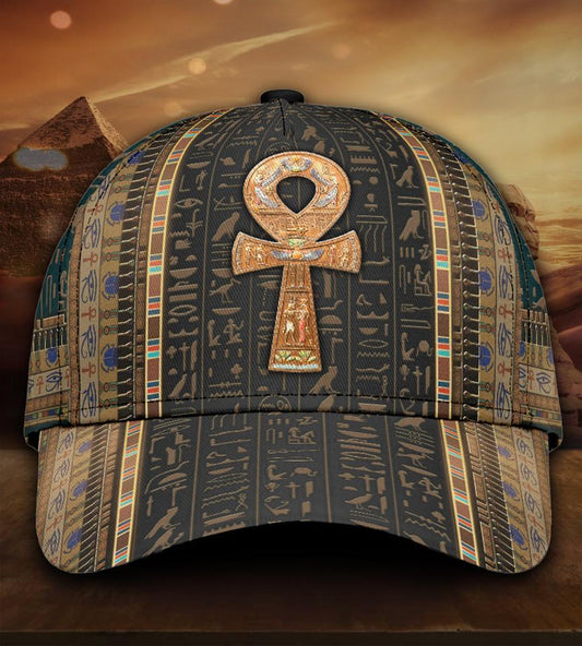 Ancient Egypt Ankh Pattern Classic Cap