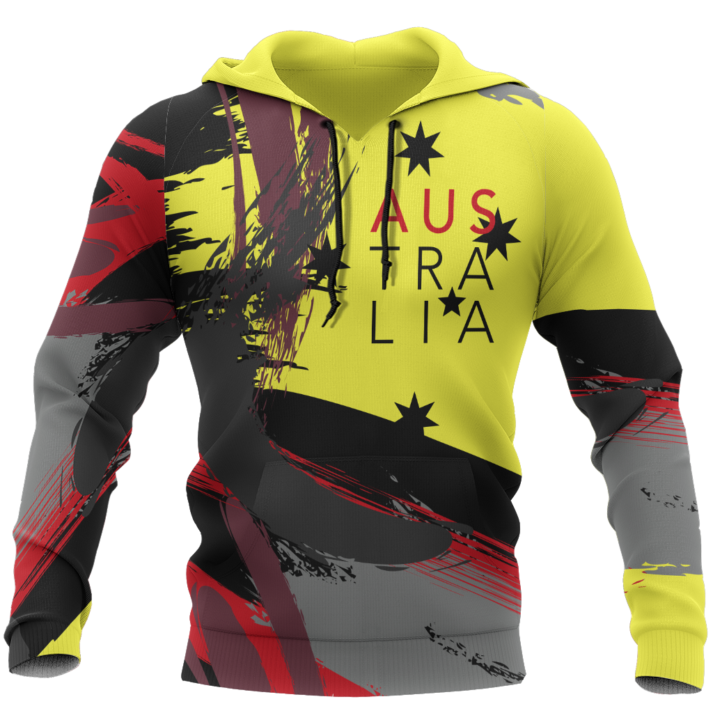 Australia Brush Athletic Style Aboriginal Colors Pullover Hoodie PL - Amaze Style™-Apparel