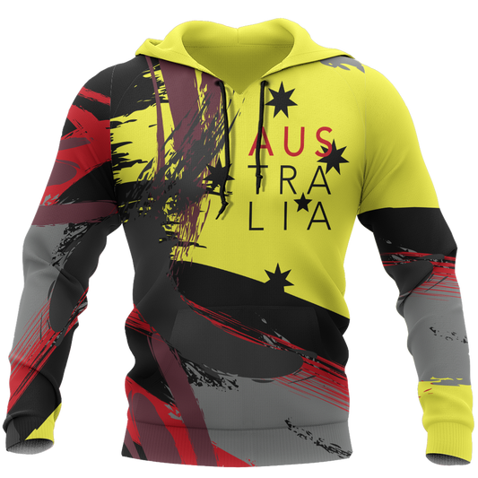 Australia Brush Athletic Style Aboriginal Colors Pullover Hoodie PL - Amaze Style™-Apparel