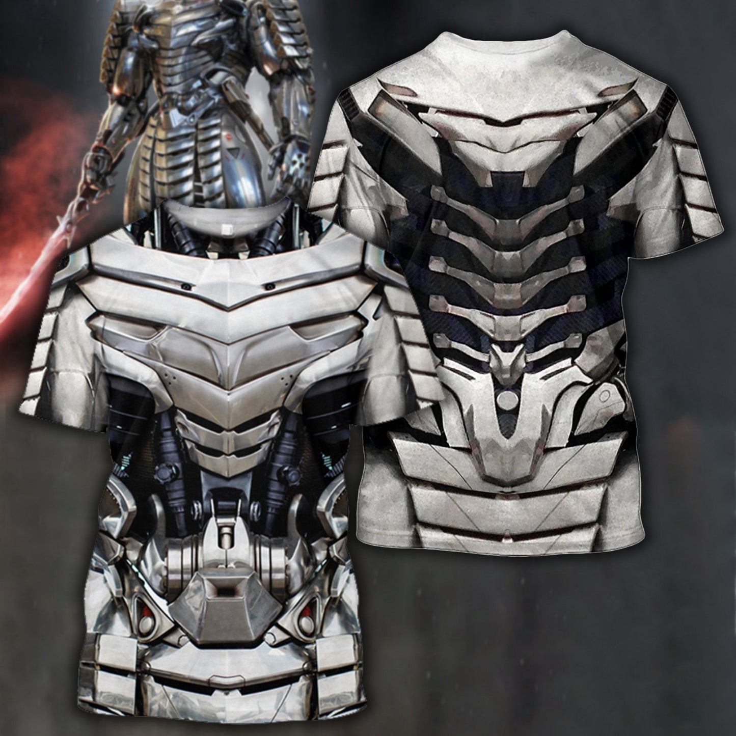 3D All Over Printed Sliver Samurai Armor - Amaze Style™-Apparel