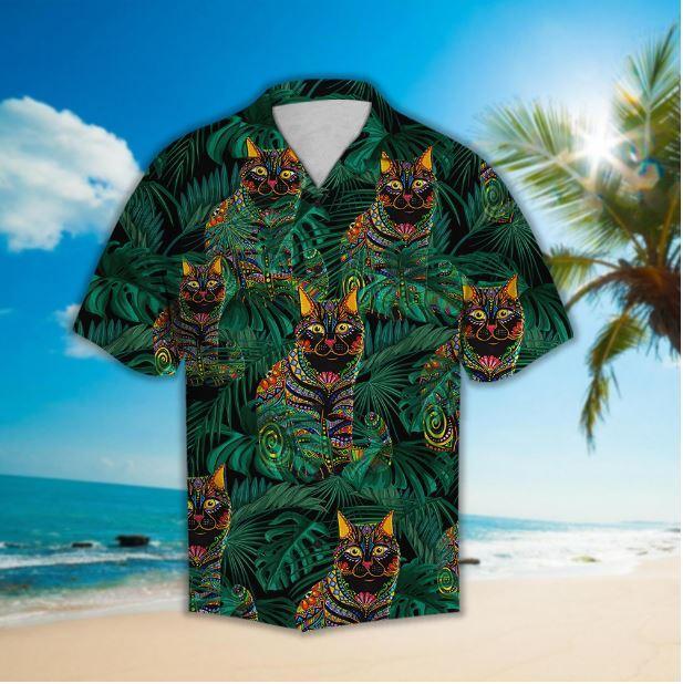 Awesome Cat Combo Hawaii AM072036 - LAM-Apparel-LAM-Hawaiian shirt-S-Vibe Cosy™