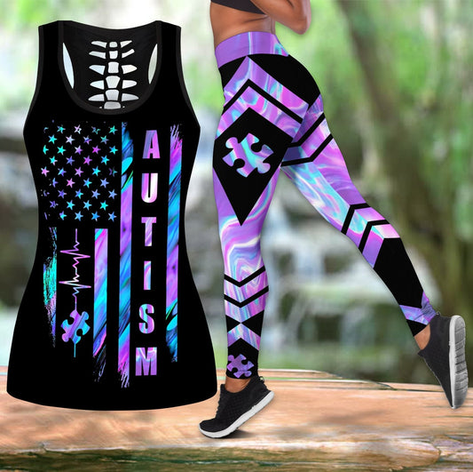 Autism Flag Autism Awearness Combo Tank + Legging QB06192001