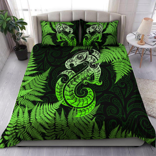 Aotearoa Manaia Silver Fern New Zealand 3D All Over Printed Bedding Set