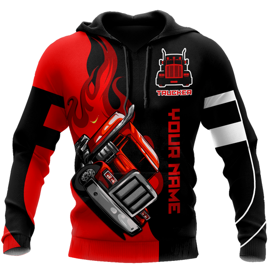 Truck Driver Customized Name 3D Unisex Shirts