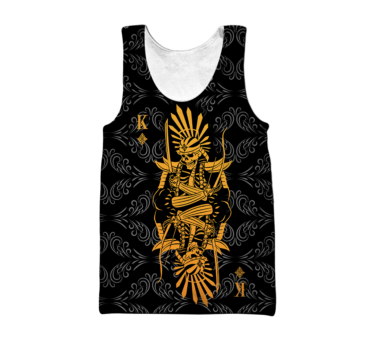 3D King Diamond Skull Poker Over Printed Hoodie