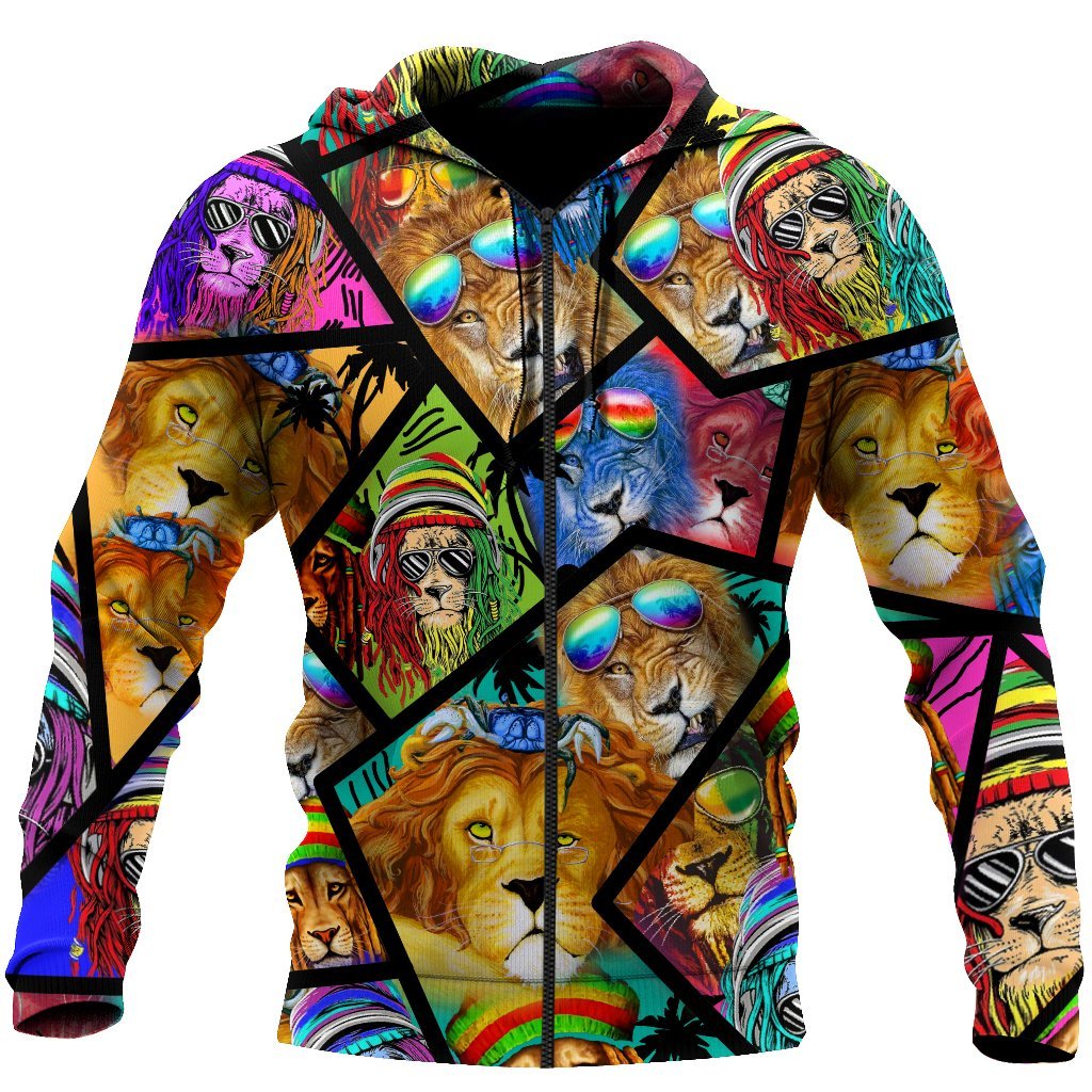 Twenty Shades Lion Over Printed Hoodie