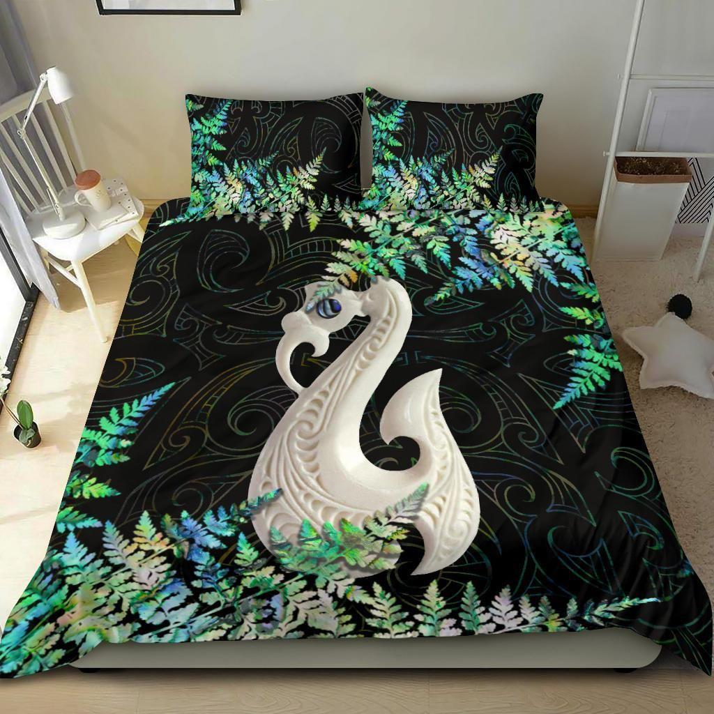 Aotearoa Manaia Silver Fern Paua Shell 3D All Over Printed Bedding Set