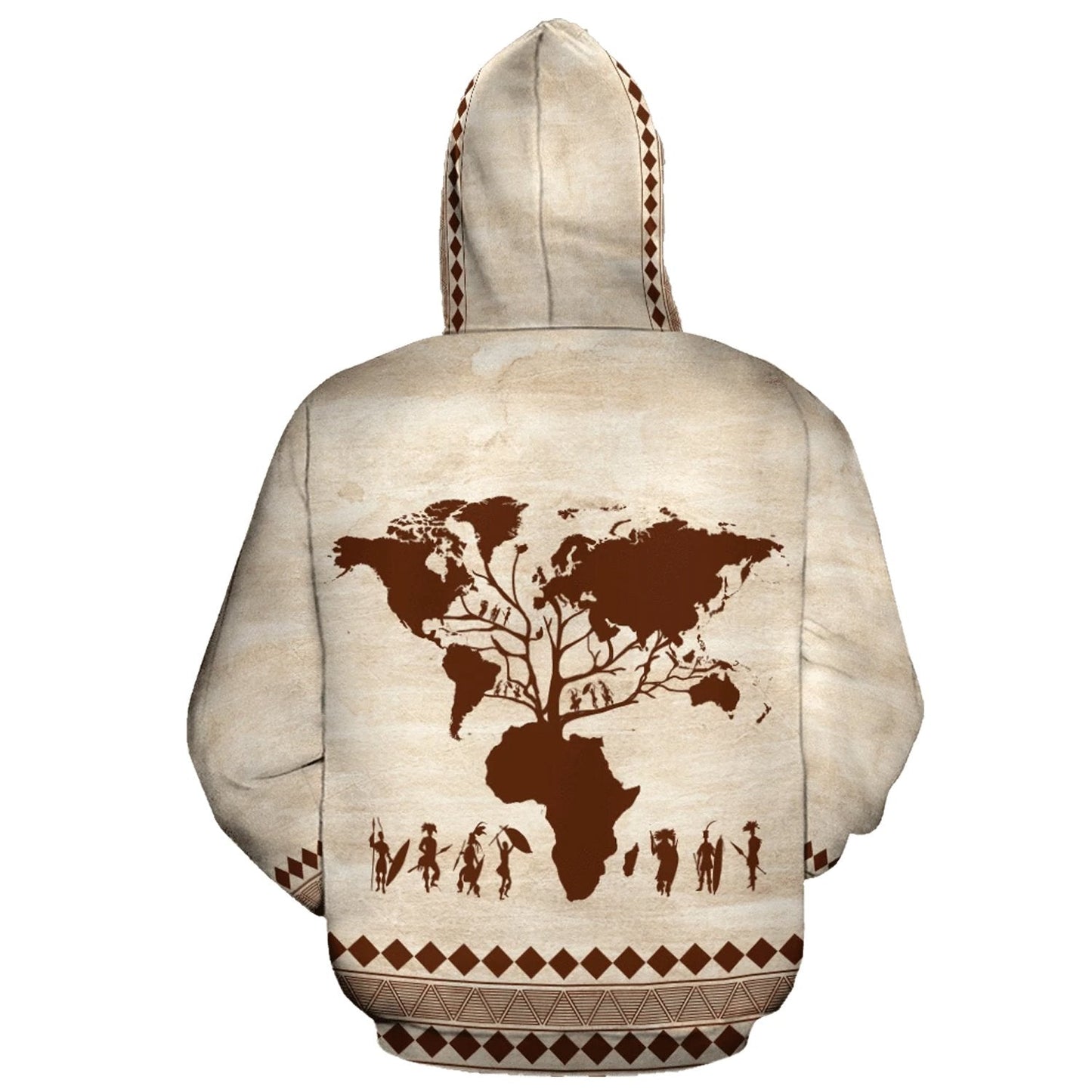African Zip-Up Hoodie - Root Africa Hoodie - Amaze Style™-ALL OVER PRINT ZIP HOODIES