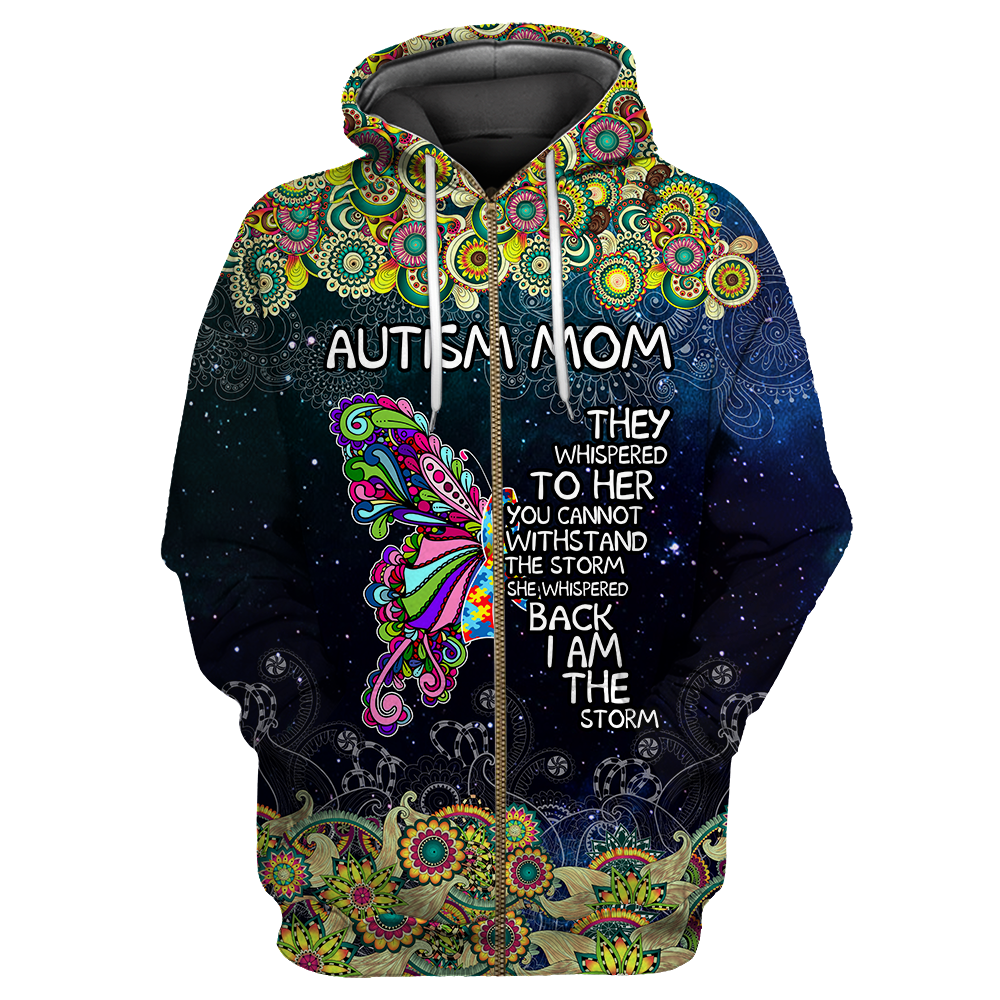Autism Mom-Butterfly 3D All Over Print Shirts DQB08142002