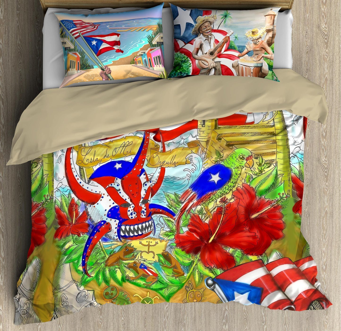 Sweet Peaceful Puerto Rico Bedding Set JJW24072002-TQH-BEDDING SETS-TQH-Twin-Vibe Cosy™
