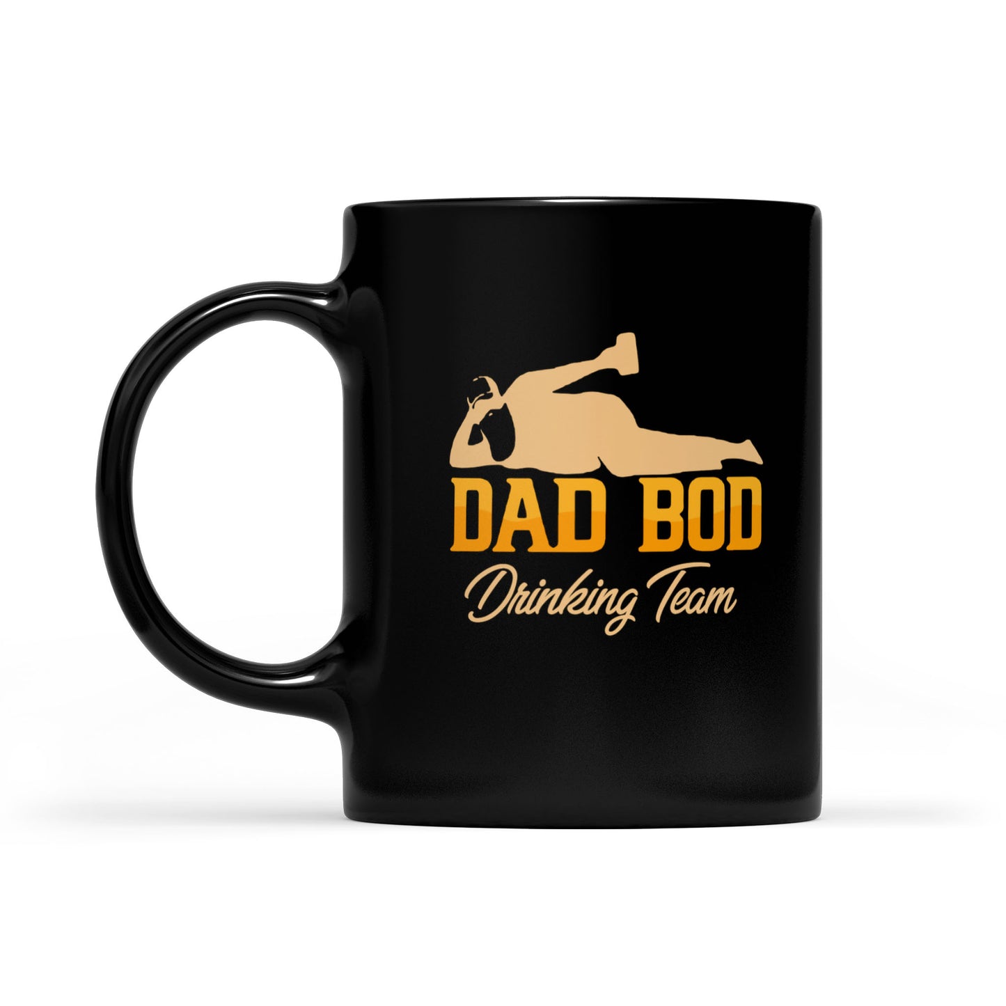 Best Gift For Dad Black Mug Drinking Team