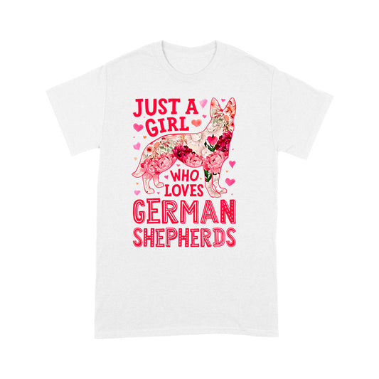 German Shepherd Flower T shirt DL - Best Dog Mom T-shirt
