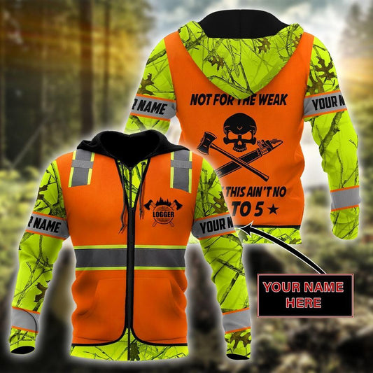 3D Chainsaw Logger Custom Name Unisex Shirts