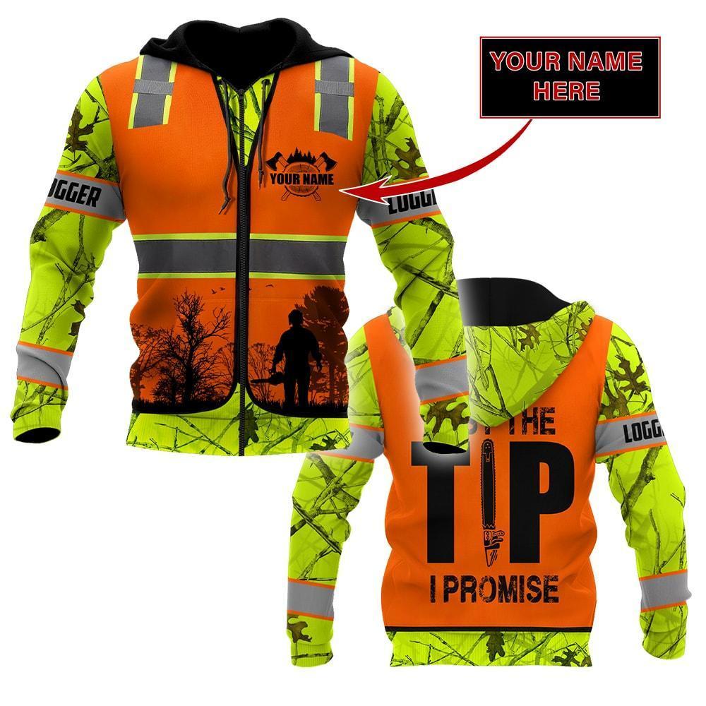 3D Chainsaw Logger Custom Name Unisex Shirts