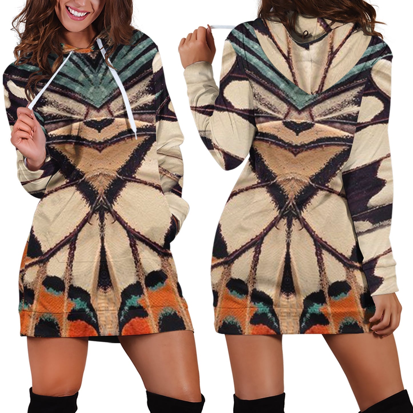 3D All Over Butterflies Hoodie Dress Leggings Blanket - Amaze Style™-Apparel