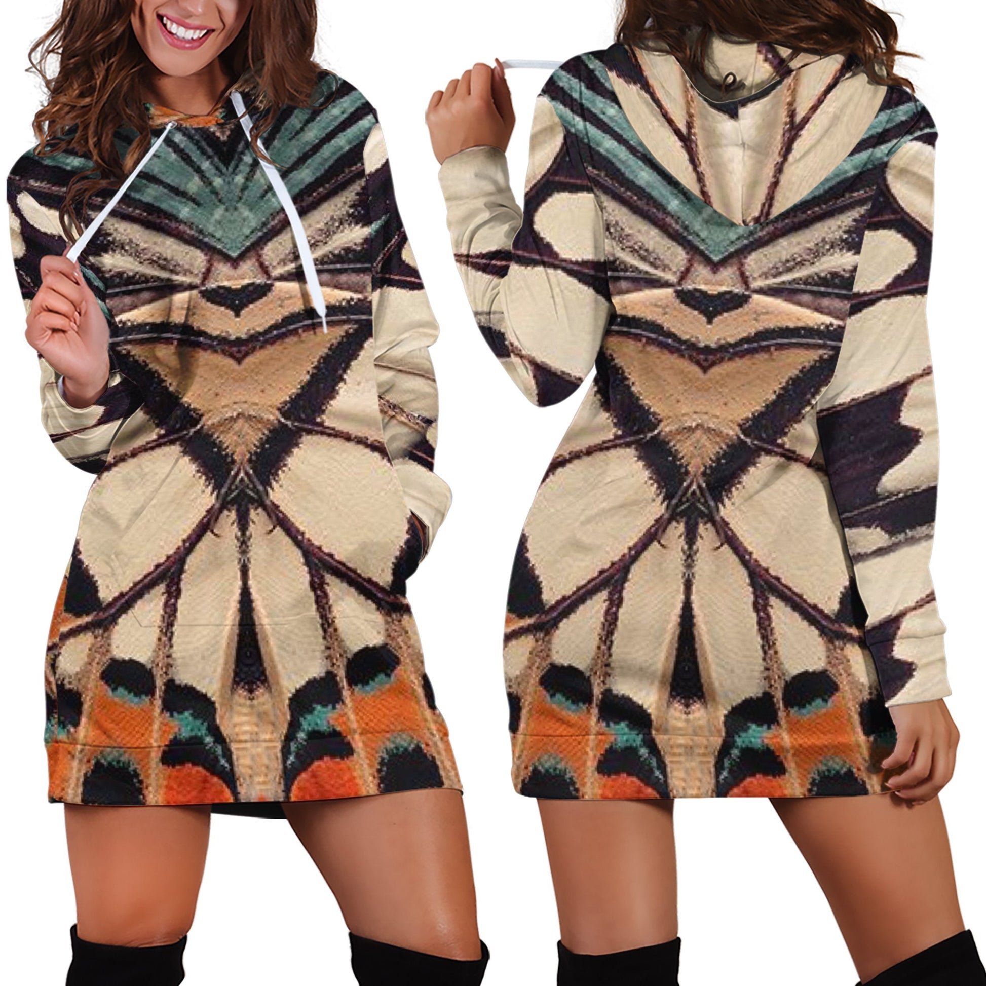 3D All Over Butterflies Hoodie Dress Leggings Blanket - Amaze Style™-Apparel