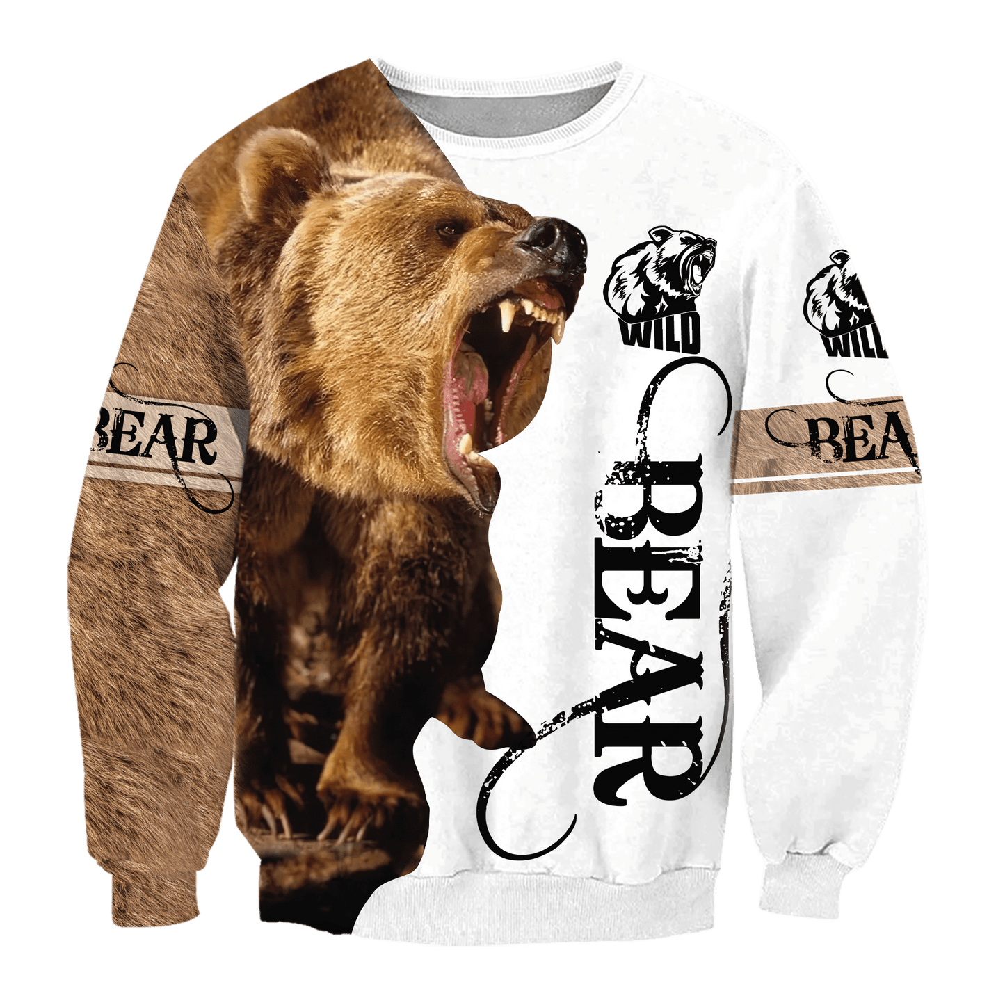 All Over Printed Bear Hoodie MEI09262002-MEI