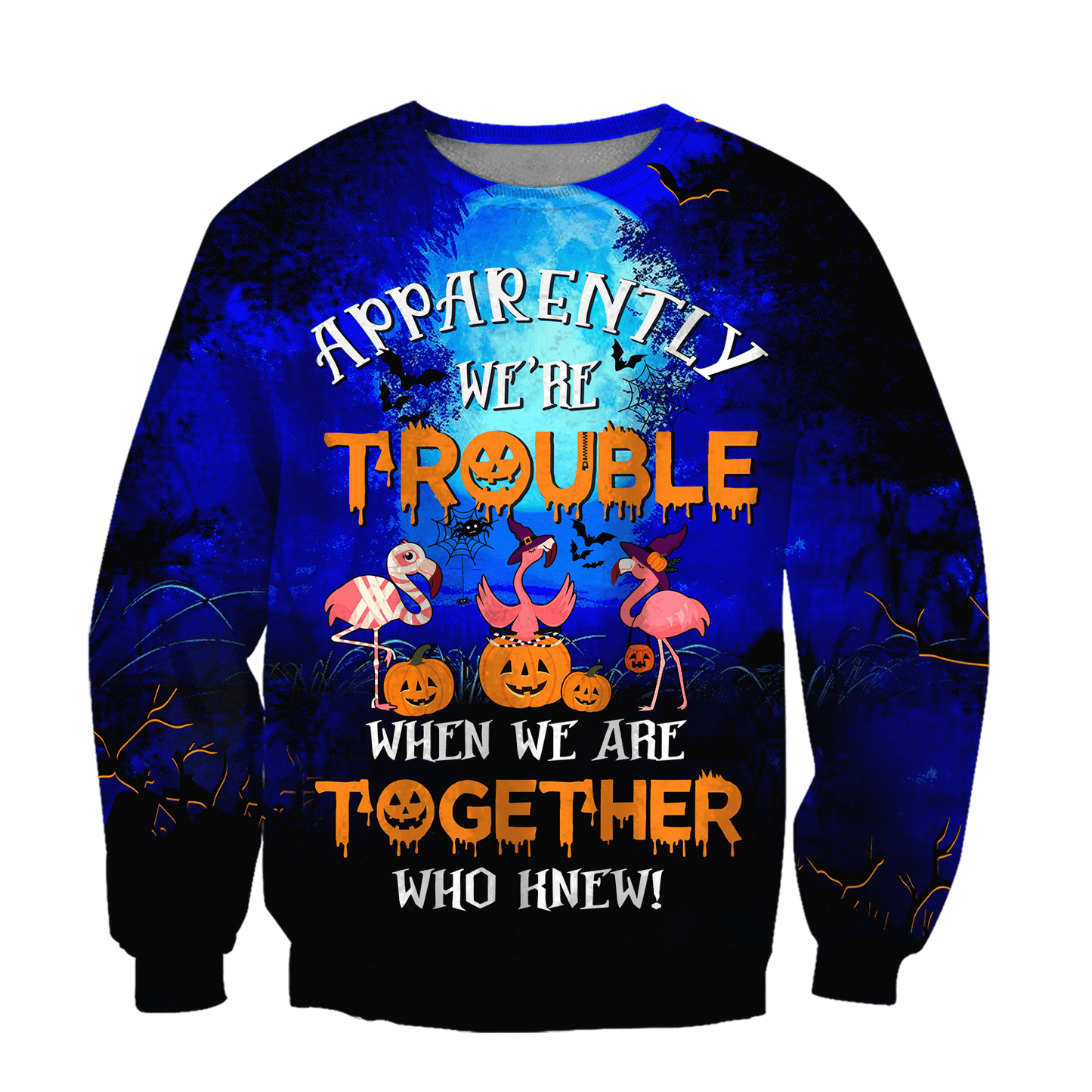 Unisex All Over Printed Halloween Flamingo Shirts MEI