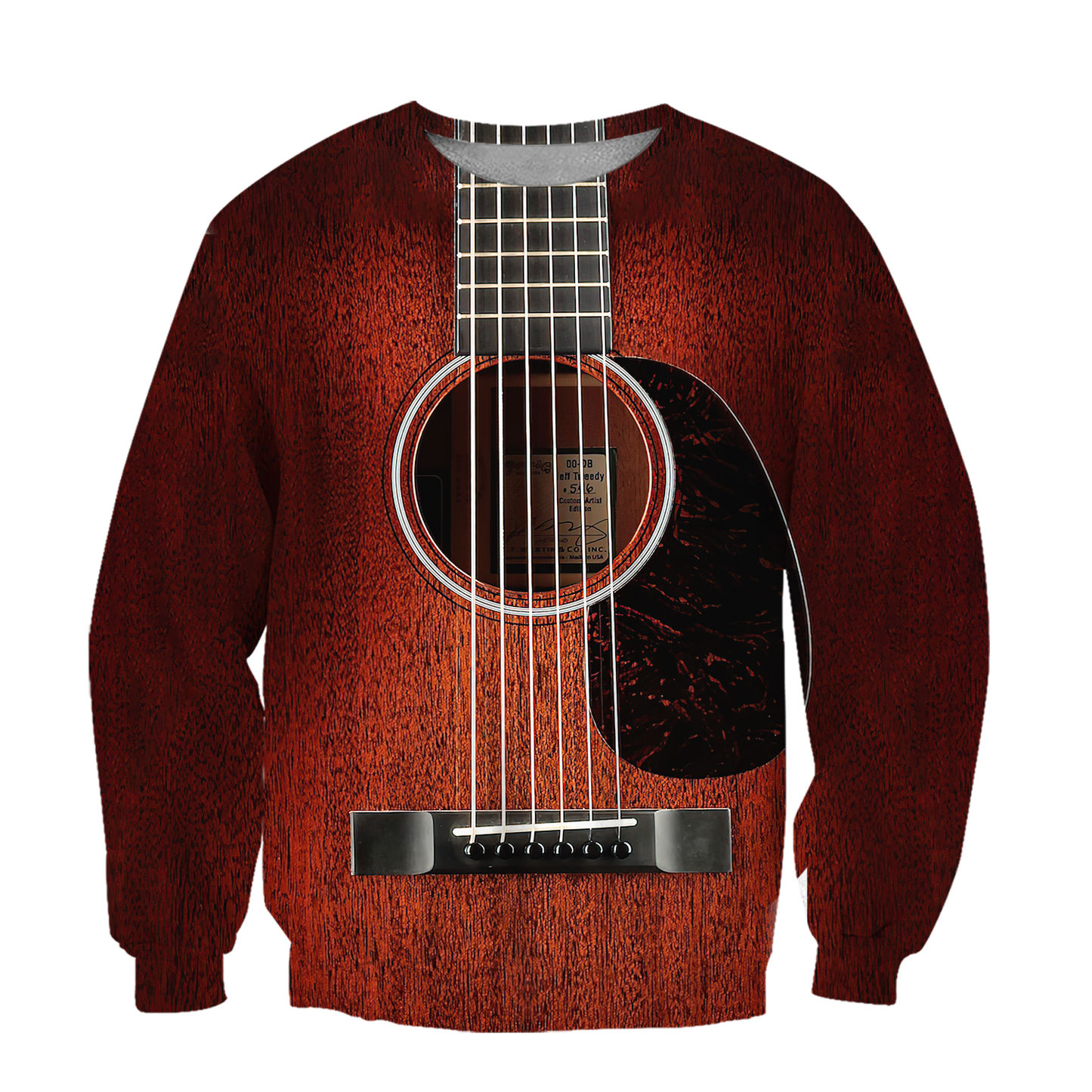 Wood Guitar 3D All Over Printes