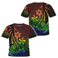 Amazing Polynesian Tattoo And Frangipani Flower T-shirt for Kids ML