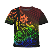 Amazing Polynesian Tattoo And Frangipani Flower T-shirt for Kids ML
