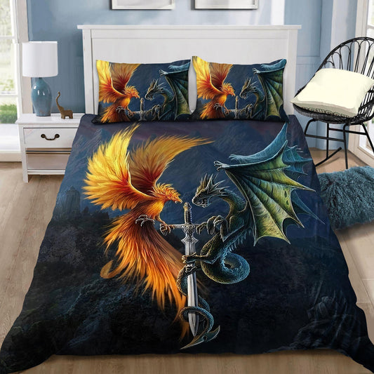 Beautiful Phoenix And Dragon Bedding Set DQB08192005-MEI
