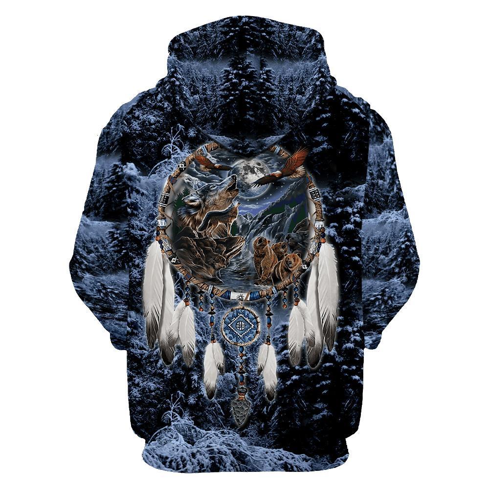 Wolf Native American 3D All Over Printed Unisex Shirts