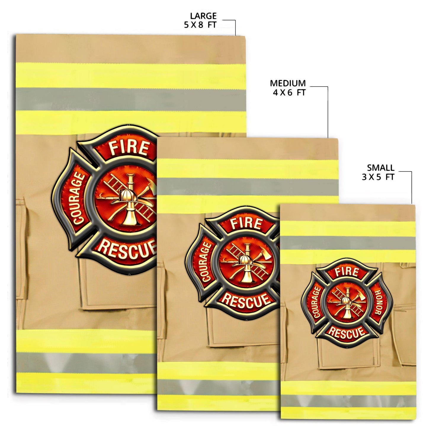 Strong Firefighter Coat Premium Rug