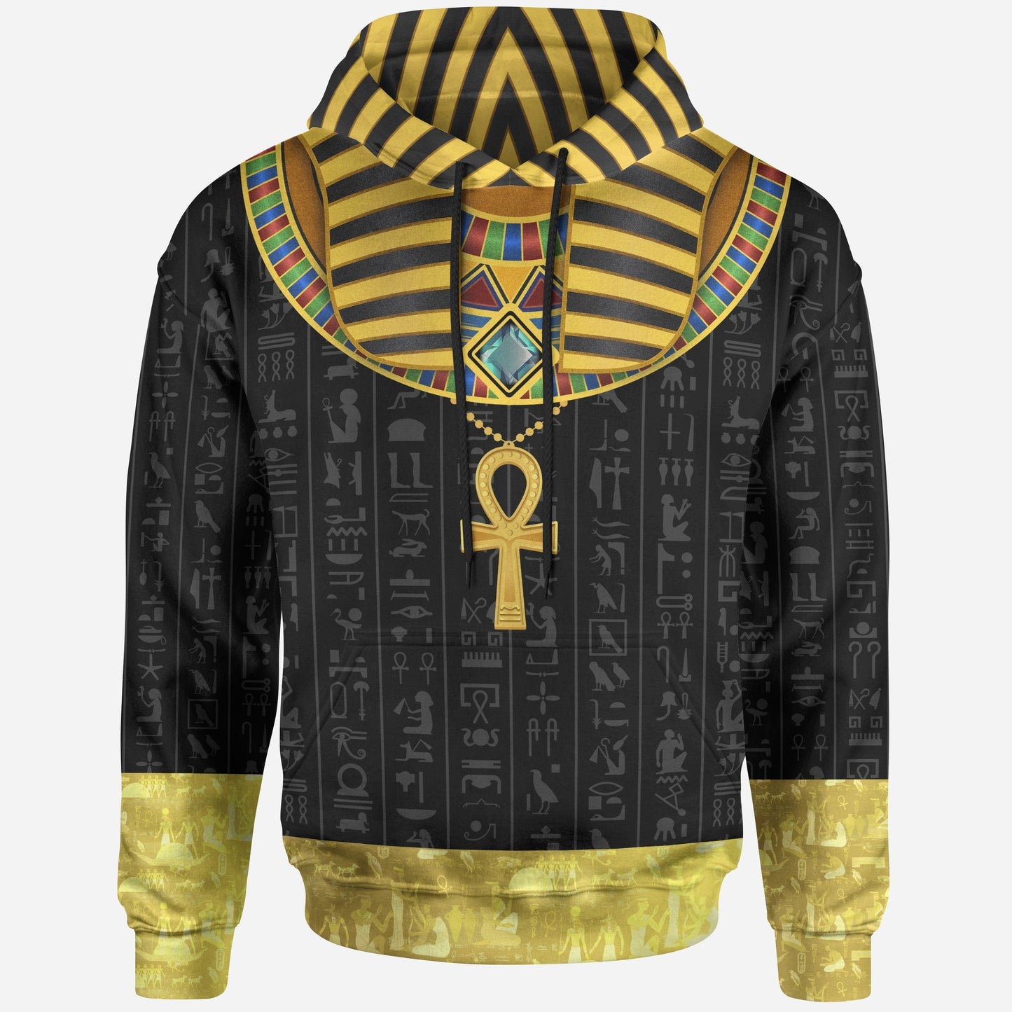 African Hoodie - Pharaoh Cosplay All Over Hoodie - Amaze Style™-ALL OVER PRINT HOODIES (A)