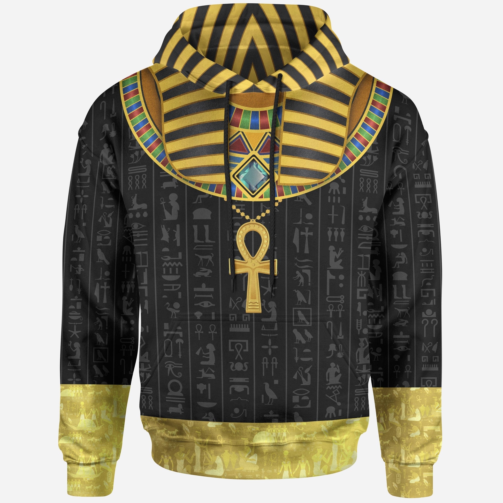 African Hoodie - Pharaoh Cosplay All Over Hoodie - Amaze Style™-ALL OVER PRINT HOODIES (A)