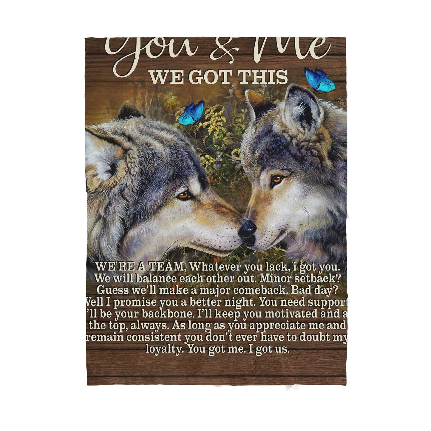 Wolf Couple Canvas-You And Me We Got This- Wedding Anniversary TA