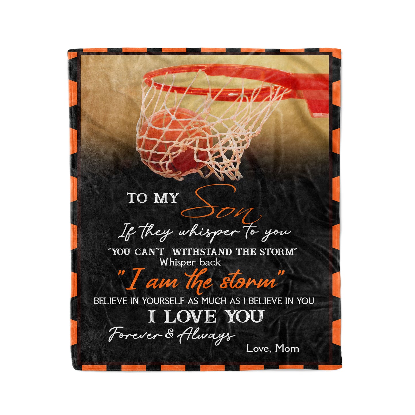 Basketball To My Son Fleece Blanket HG