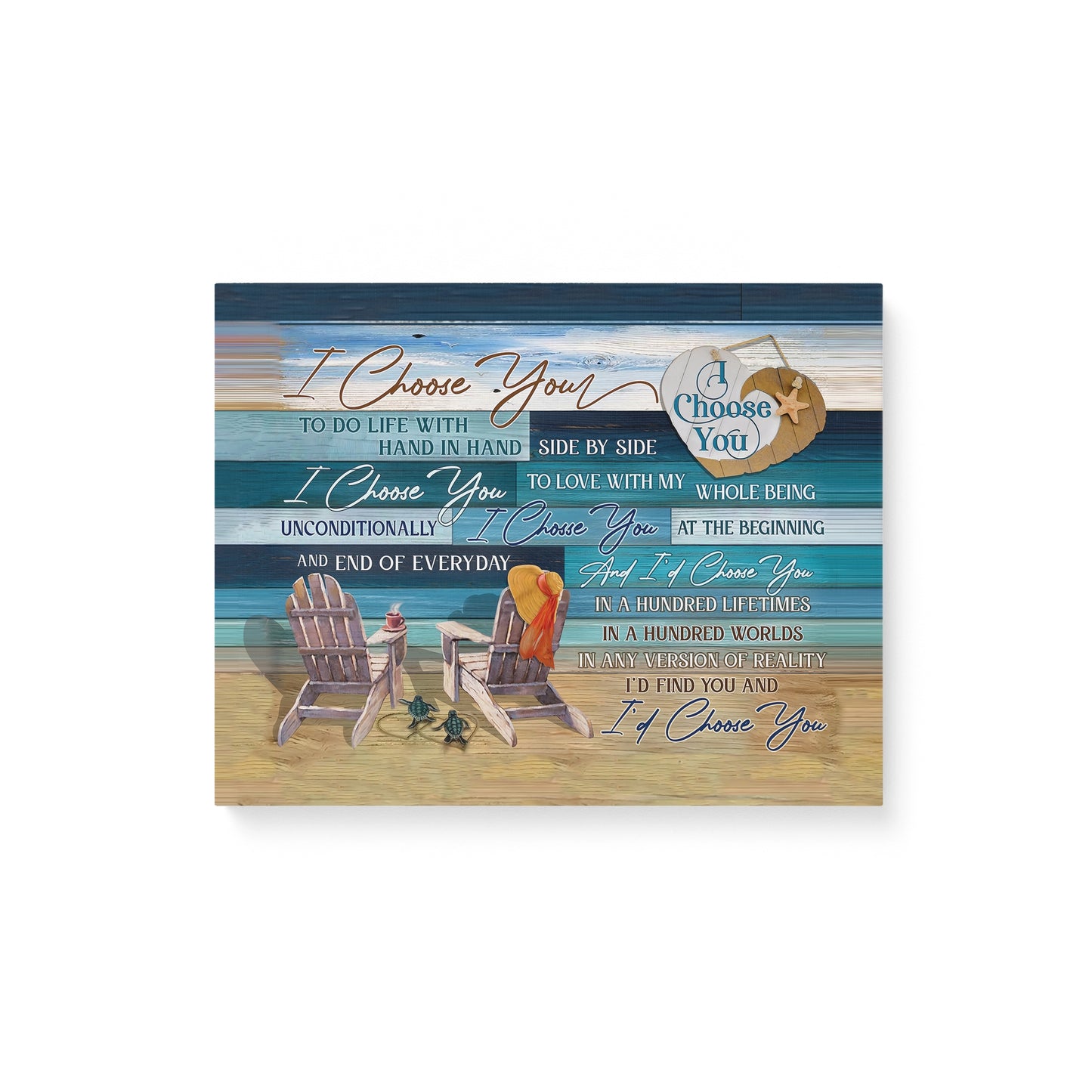 CANVAS - Beach- I choose you- Wedding Anniversary - XT