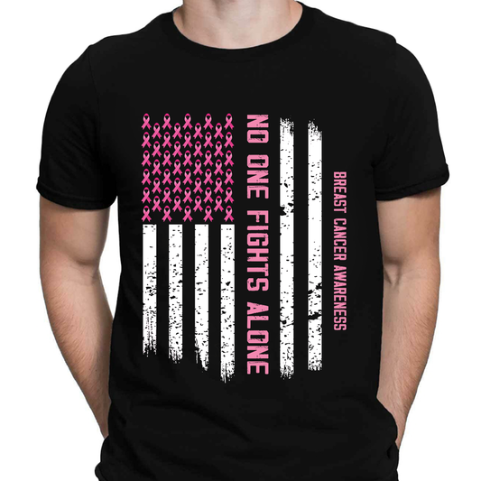 Breast Cancer Awareness No One Fights Alone Classic T-Shirt