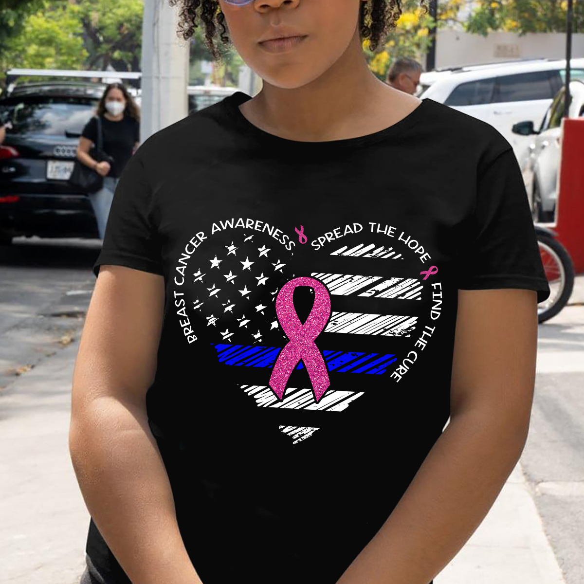 Thin Blue Line Spread The Hope Find The Cure - Breast Cancer Awareness Classic T-Shirt