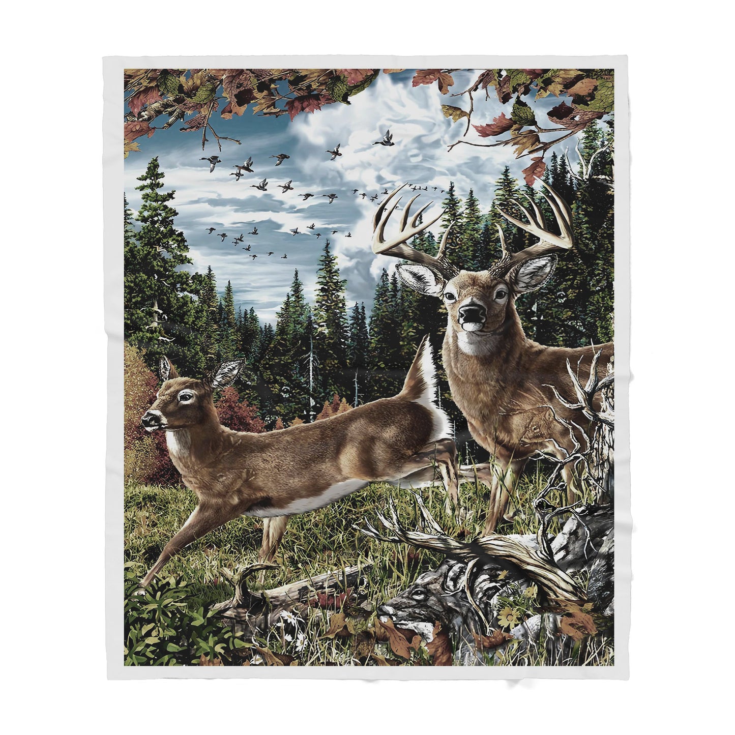 Beautiful Deers Sherpa Blanket TN